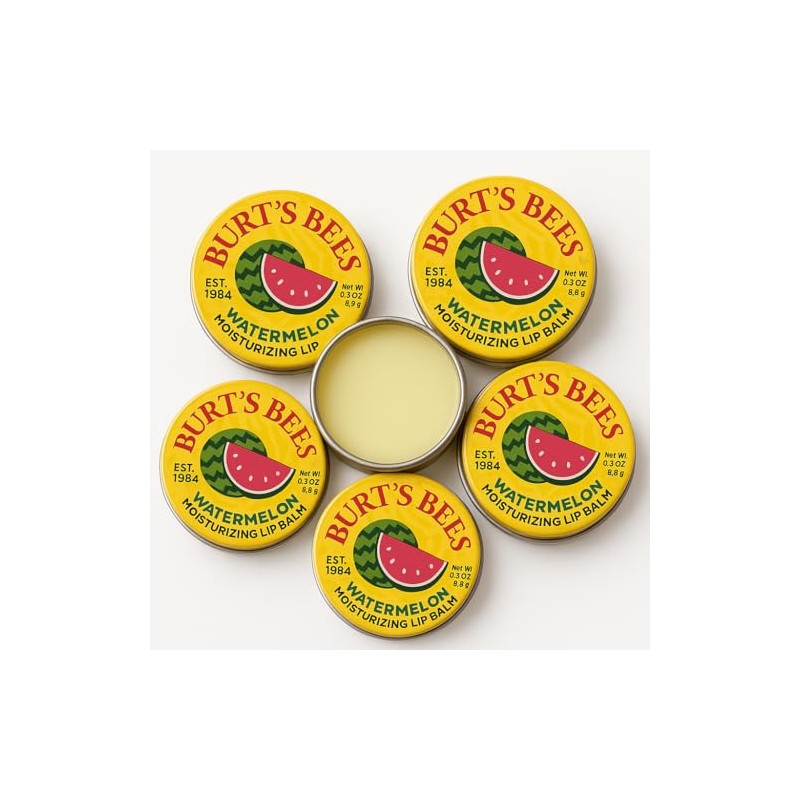 Paquete de 6 bálsamos labiales Burt's Bees Watermelon de 0.3