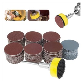 KiheNe 100Pcs 1inch 25mm Sanding Discs Pad 100-3000 Grit Abrasive Polishing Pad Kit for Rotary Tool Sandpapers Accessories