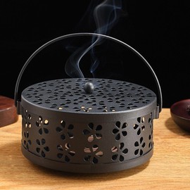 HUSHAX 2PCS Mosquito Coil Holder, Aromatherapy Spiral, Creative Mosquito Coil Box, Hollow Structure, Indoor, Household, Outdoor Fire-Resistant Aromatherapy Stove, Safe And Portable