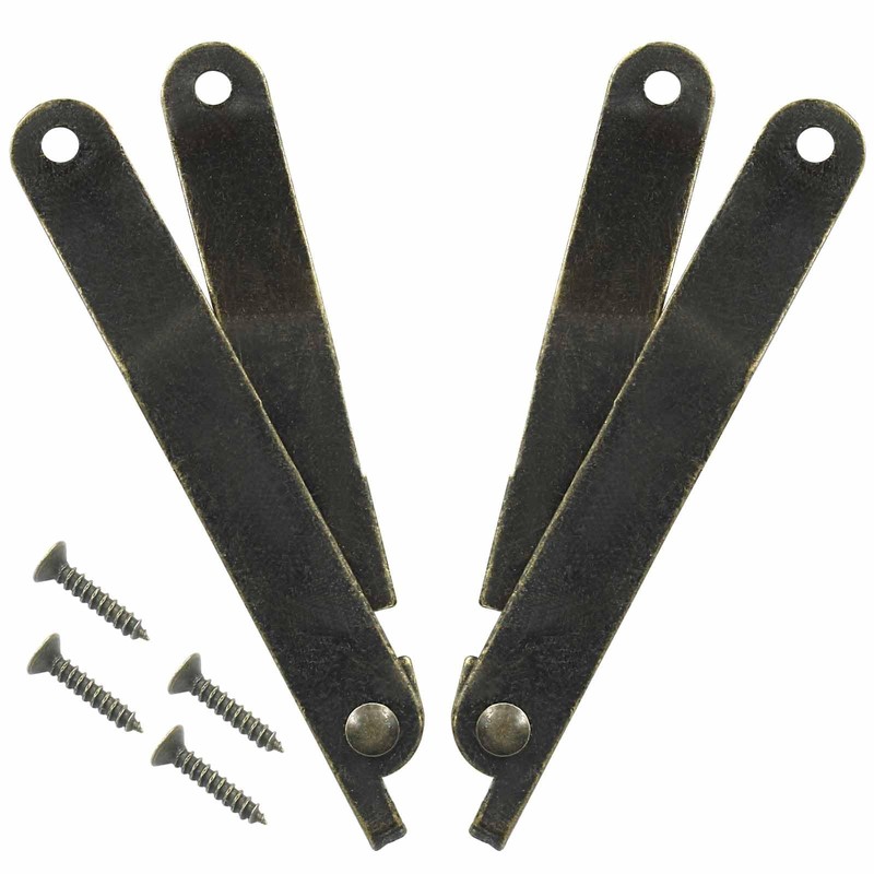 Bivethoi 2Pcs Folding Support Hinge, Antique Bronze Rotatable Lid Support