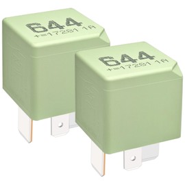 Relay 644 V23136-J0006-X079, 4H0 951 253 Relay (Pack of 2) - 12VDC 4-Pin Compatible Replacement for 92861511101, 191937503, 7M0951253A, 443951253J, 8D0951253