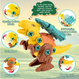 BETLYS Dinosaur Toys for 3 4 5 6 7 8 Year Old Boys, Take Apart Dinosaur Toys for Kids STEM Educational Construction Building Kids Toy with Detachable, Party Christmas Birthday Easter Gifts Boys Girls