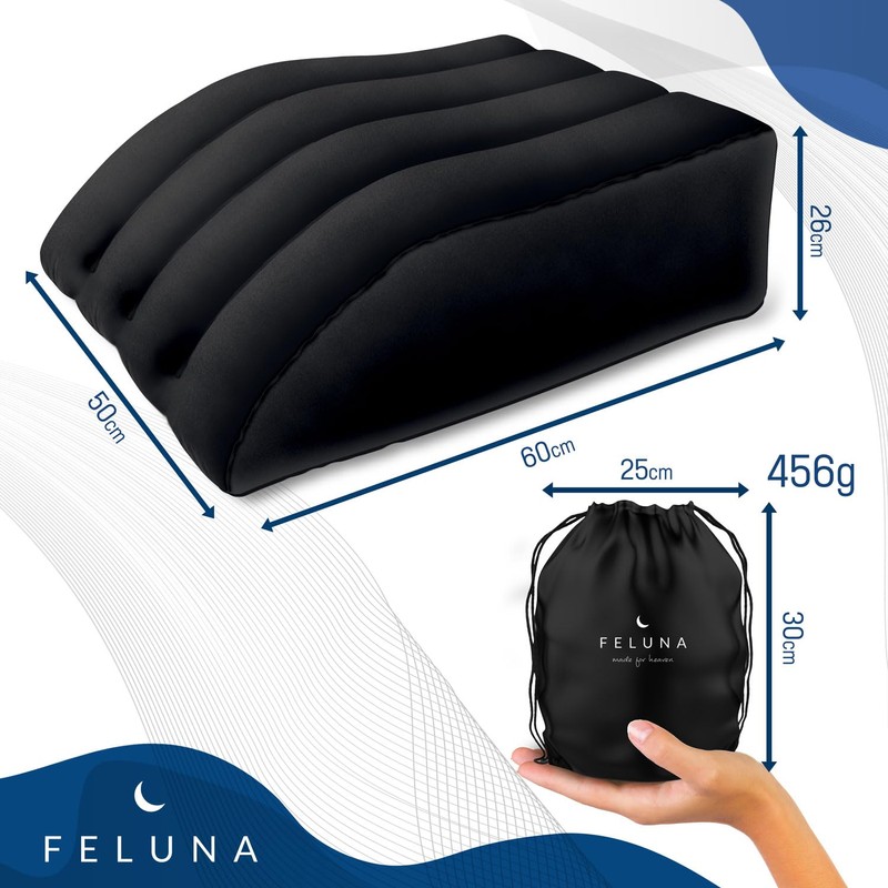 Ergonomic Wedge Pillow for Sleeping, Inflatable Orthopedic Leg Raiser to