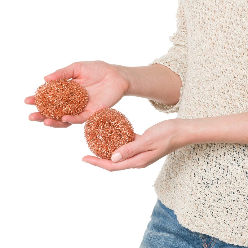 Redecker Real Copper Pot Scrubbers – Double-Layer Copper Scouring Pads