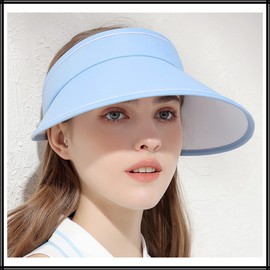 White Fang CA531 Women's Visor, Sun Visor, Plain, Hat, Foldable, Lightweight, Running, Brim Length Cap, Frame