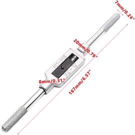 Piutouyar M1-6 Adjustable Tap Wrench Handle 1/16"-1/4" Tap Handle Reamer Wrench Profesional Tool