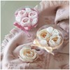 Mathilde M Set of 3 Camellias and 3 Roses Pink