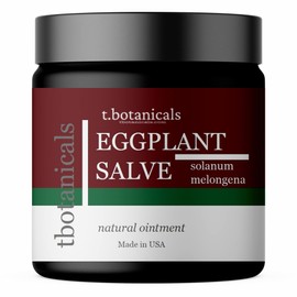 t.botanicals Eggplant Salve, Herbal Salve with Eggplant Extract, Skin Ointment, Eggplant Cream, Skin Cell Health Support, Skin Relief (4 oz)