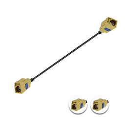 Vecys Fakra K Curry Female Cable RG174 6 in / 15 cm Fakra Curry Code K Female to Female Compatible with Car Vehicle Radio Stereo Receiver Tuner