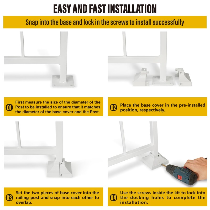 Epcee 1pcs Post 1" Aluminum Deck Post Base Cover, Post