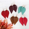 Bohemian Lightweight Genuine Real Leather Geometric Drop Statement Earrings -