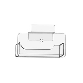 Marketing Holders 24 Pack Slatwall Business Card Holder Single Pocket Clear Acrylic Organizer for 3.5" x 2" Contact or Appointment Cards in Doctors and Dental Offices