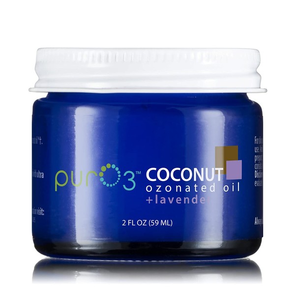 Pur O3 Ozonated Coconut Oil with Lavender - 2 oz - Glass Jars