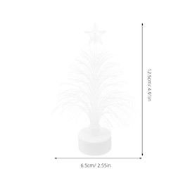 MAGICLULU Mini Christmas Tree, USB Power Supply, Coloured Desk, Luminous Fibre Optic Mini Christmas Tree, 7 Colours Changing LED Christmas Lamp with Star Tip for Party Table Tops