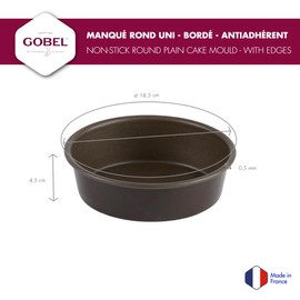 Gobel WGC12720 Flat Round Manke, 7.1 inches (180 mm), Steel, France