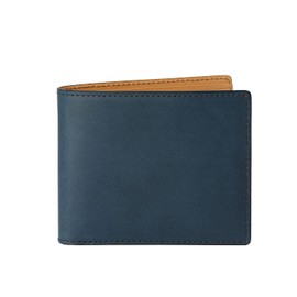 Bell la Bell Bifold Wallet, Buttero Italian Leather, Made in Japan, Men's Wallet (Coin Pocket), Gift for Father's Day, Bi-Fold Wallet: Navy