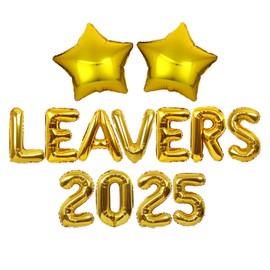 XINDY Gold Leavers 2025 Balloons, Congratulations Leavers 2025 Decorations Graduation Balloons Banner for High School College Graduation Decorations Class of 2025 Decorations