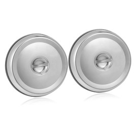 Milisten 2pcs Grill Cover Griddle Dome Cover Metal Basting Cover Grill Lid Flat Top Grill Round Basting Cover Cheese Melting Dome Protective Food Covers Stainless Steel Metal Plate Indoor