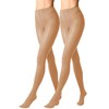 Dancina Ballet Dance Tights Footed 2pack for Teenagers Women's M/L