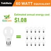 YukiHalu LED Amber Light Bulbs, A19 1800K E26 800Lm, 60W