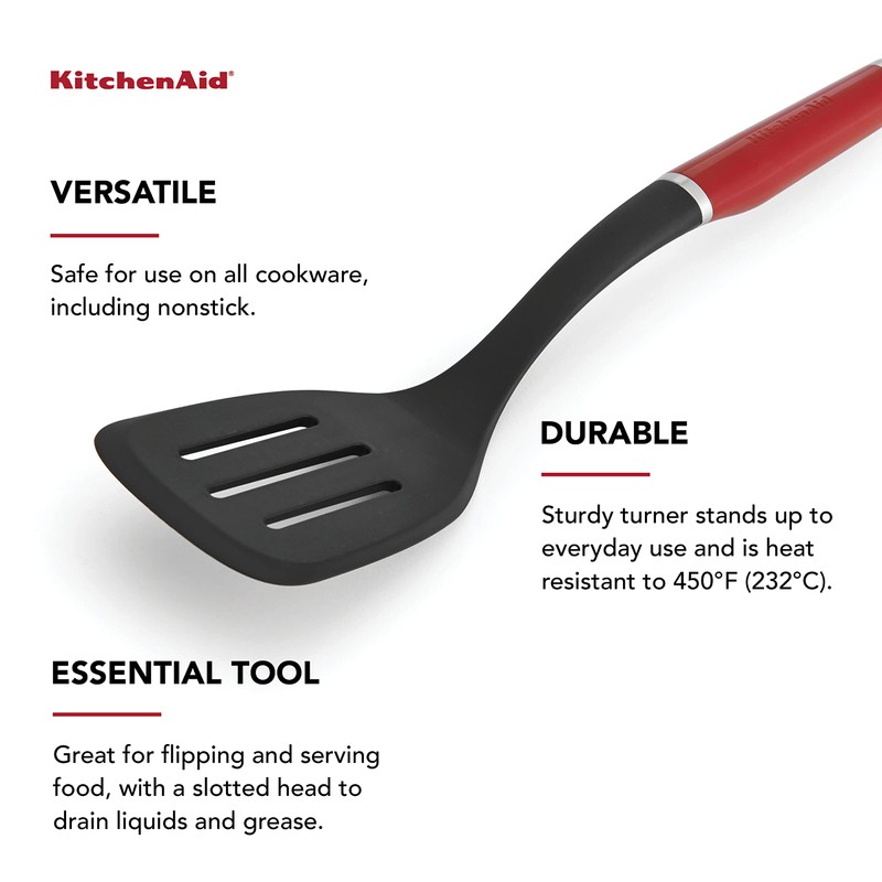 KitchenAid - KE002OHERA KitchenAid Classic Slotted Turner, One Size, Red