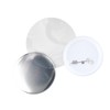 100 Set Pin Back Button Parts 2.3in Diameter Tinplate Plastic