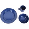 Epic Militaria Durable Enamel Camping Dinner Set (Blue, 2 Sets)
