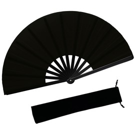 YesMvpMvp - Ventilador grande de 13 pulgadas para bailar en línea, abanicos de mano para mujeres plegables, botas en el piso, portátil para exteriores, bodas, fiestas, decoración (1 unidad)