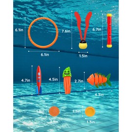 Woplagyreat 31Pcs Swim Dive Toys Pool Games Outdoor Water Essential Bath Accessories for Kid Toy Age 3 4 5 6 7 8 9 10 11 12 Year Old Cool Girl Boy Stuff Fun Summer Gift
