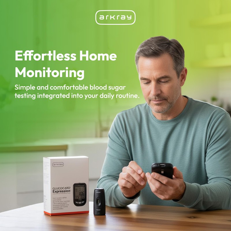 ARKRAY GLUCOCARD Expression Blood Glucose Monitor Kit – Audio-Enabled, Auto-Code