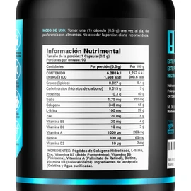 Mens Hair de 90 Cápsulas. Ingredientes naturales: Colágeno Hidrolizado, L Lysina, Zinc, B5, B6, Biotina y D3. Mens Hair B Life.