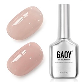 GAOY- Esmalte de uñas en gel Jelly Nude, 16 ml, esmalte en gel semipermanente translúcido marrón claro, curado con luz ultravioleta                   