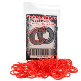100 Poliuretano CO2/HPA tanque o-anillos (90 durómetro) [rojo]