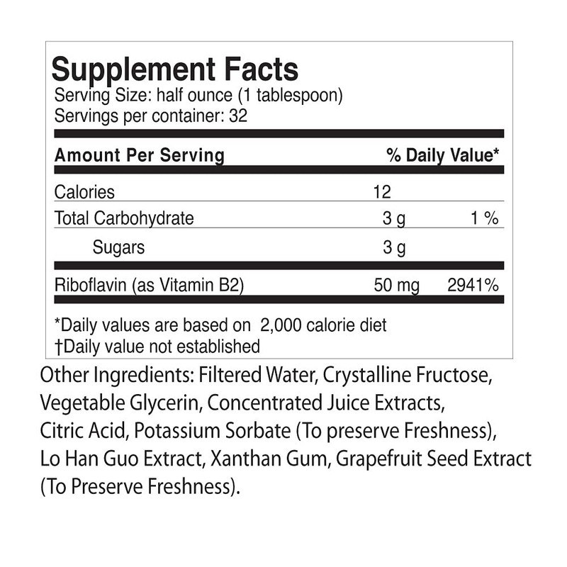 Life Solutions Vitamin B2 - Liquid Dietary Supplement with 50mg