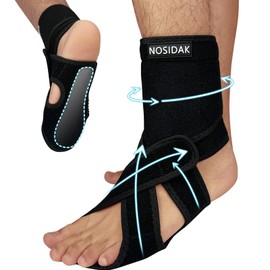 AFO Foot Drop Brace for Walking with Shoes, Plantar Fasciitis Night Splint, Ankle Brace, Drop Foot Brace for Sleeping, Ankle Foot Orthosis for Stroke Recovery, MS, TBI, ALS, Fracture - Left