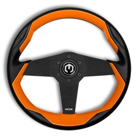 MODZ Zilker Golf Cart Steering Wheel with Adapter - Fits All EZGO Models - Orange and Black