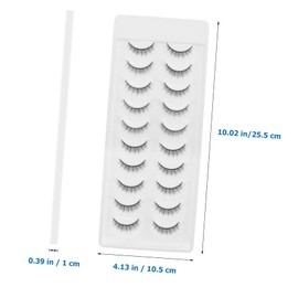 Baluue Natural False Lashes Extensions for Women 10 Pairs Eyelashes Comfortable Fashionable