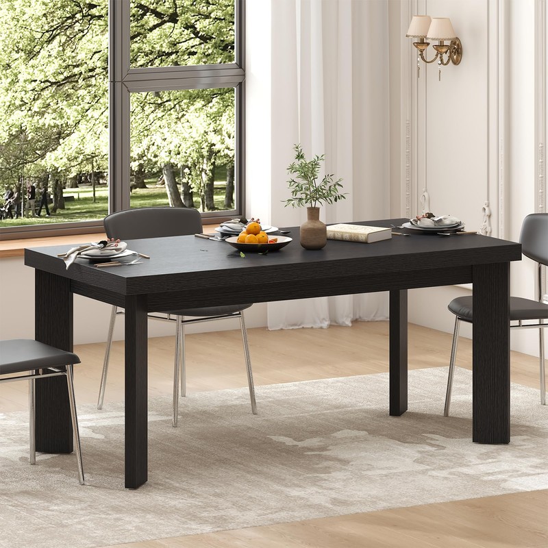 Bigbiglife 63 Inch Dining Table for 6, Indoor Outdoor Dining