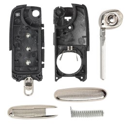 KEYECU for Bentley Continental GT Continental Flying Spur Flip Remote key Case 3 Button