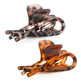 Mtandyx Hair Clips for Women 4.7 Inch Large Hair Claw Clips for Women,Claw Clip for Thick Hair,Fashion Cute Hair Clips,Her Gift-Hair Accessories,2Pcs Leopard Print