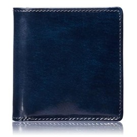 CHRISTIAN BELETT, Italian MB pellami Cowhide Leather SALENTO, A New Sensation Folding Wallet Made by a Downtown Wallet, "Skillful", Box-Shaped Coin Purse, Thin, Present, Gift Boxed, navy2
