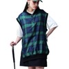 antiqua ANTIQUAGOLF×STCH Unisex checked vest ZST-00026 Green