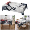 FHEDVBN Ice Hockey Art Tablecloth for Rectangle Table 54 x