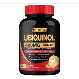 Ubiquinol Dr Foster: Suplemento CoQ10 400 Mg para Salud Cardiovascular en Softgels, 120 Cápsulas