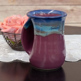 Clay in Motion Handwarmer Mug - Left Hand (Purple Passion)