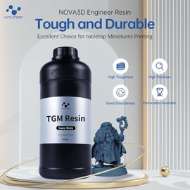 NOVA3D 16K TGM 3D Printer Resin,Tabletop Gaming,High Toughness,Impact Resistance Ultra Precision,405nm LCD Rapid Photopolymer Resin for Board Game Character Model LCD 3D Printing Navy Grey Resin 1kg