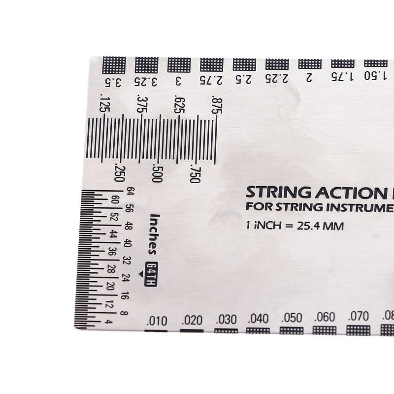 String Action Ruler Stainless Steel Height Gauge Replacement Guitar Repairing
