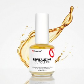 CurvLife Cuticle Oil, Lightweight Non-Greasy Nail Cuticle Treatment with Curved Brush, Moisturizing Repair Oil for Dry Cracked Cuticles, Odorless Nourishing Nail Care for Manicure & Daily Use