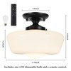 Schoolhouse Style Semi Flush Mount Ceiling Light with Dimmable Bulb