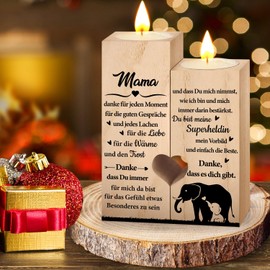 Mama Geschenk Kerze, Geschenke für Mama zum Geburtstag Muttertag Personalisiert Kerzenständer, Geschenk Mutter Geburtstag Kerzenhalter, Geburtstagsgeschenk Muttertagsgeschenk für Mama Kerzen